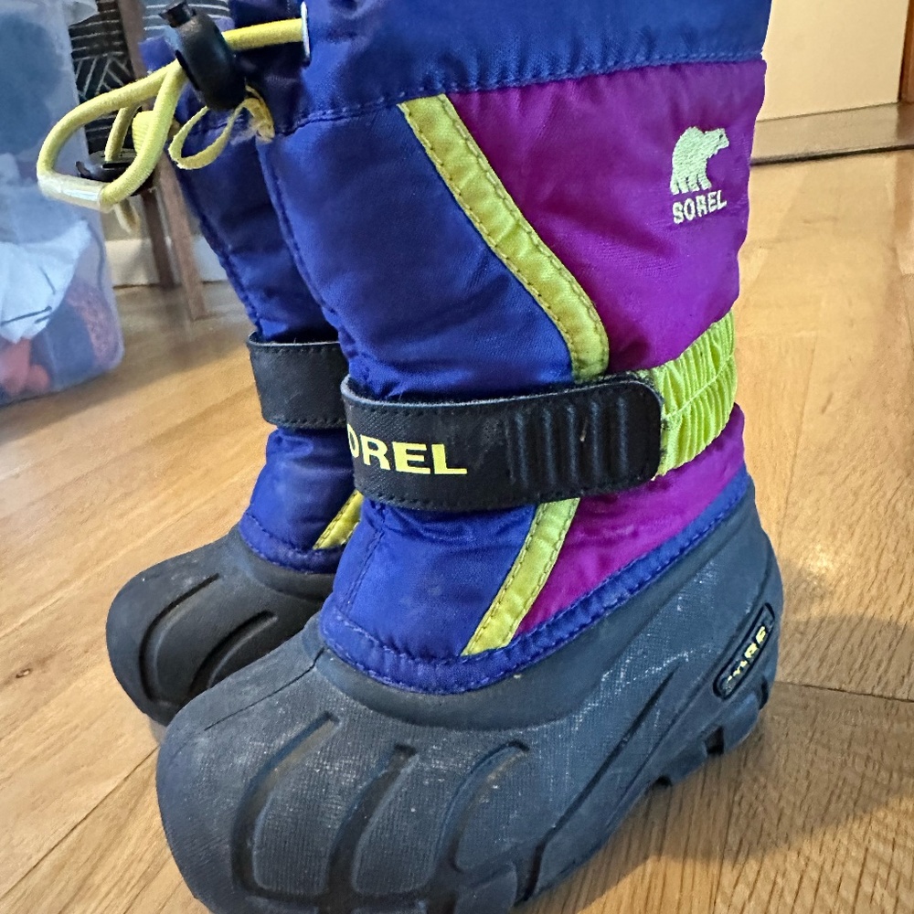 Sorel Kids Boots - Blue, Pink, and Yellow